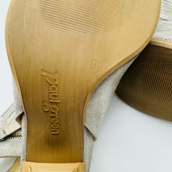 Paul Green in  metallic gray  Cayanne Peep Toe High Heel Booties 8 (US 10.5) - Picture 5 of 16